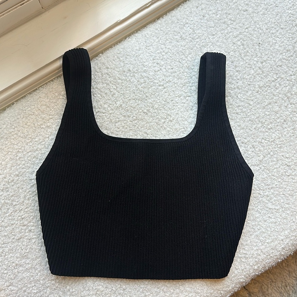 Babaton Sculpt Knit Squareneck Cropped Tank size small